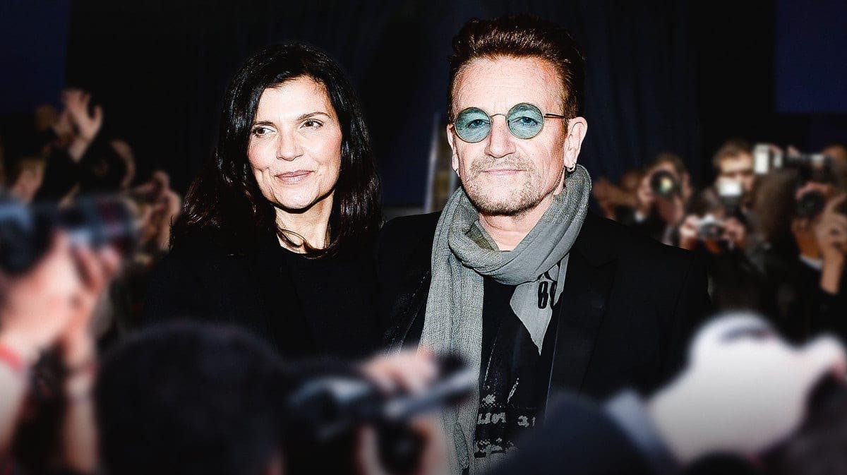 U2 lead singer Bono with wife Ali Hewson.