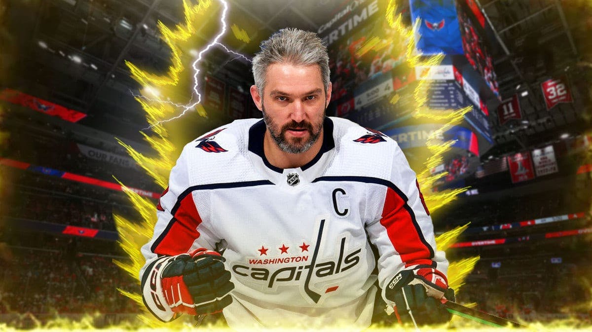 Alex Ovechkin leading the Capitals to a win over the Flames.