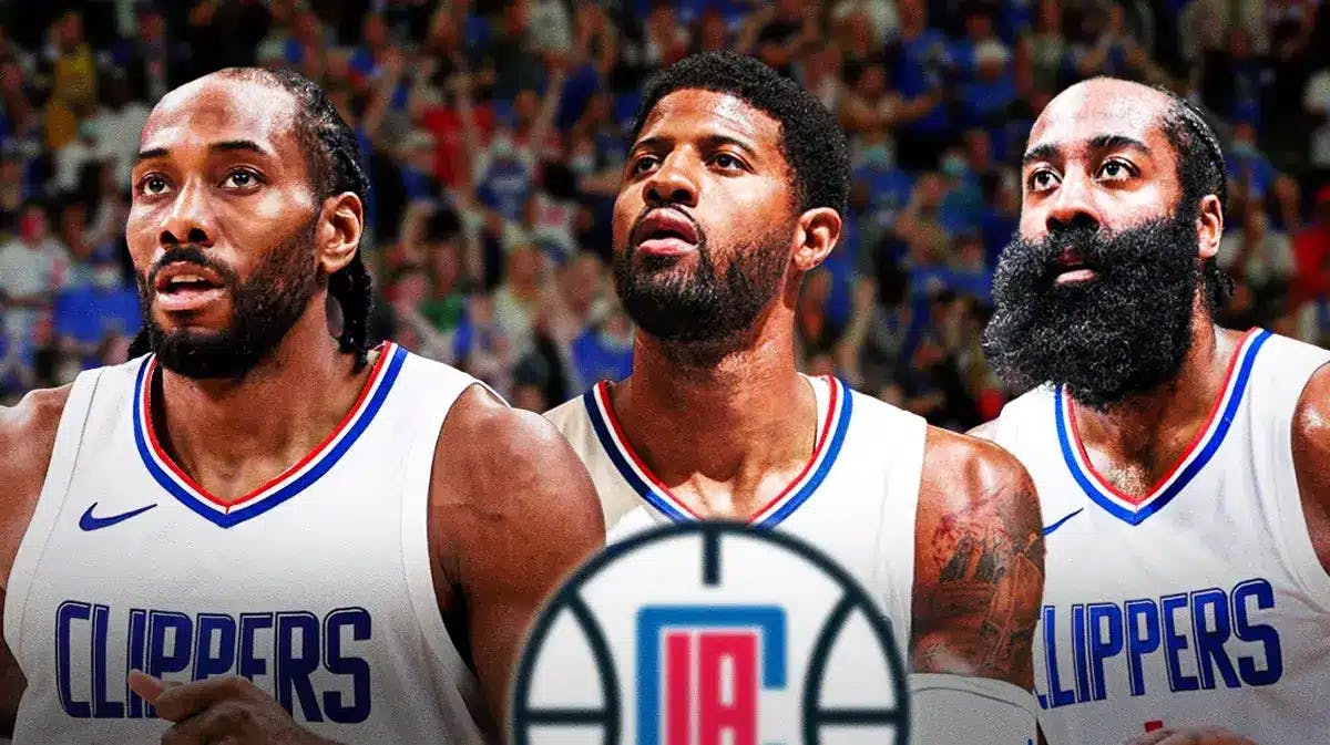 Clippers' Kawhi Leonard, Paul George, and James Harden all looking serious