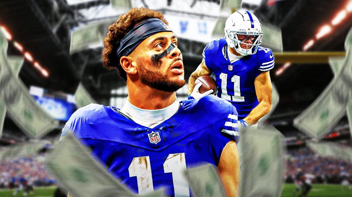 Colts WR Michael Pittman Jr. with lots of money flying around.
