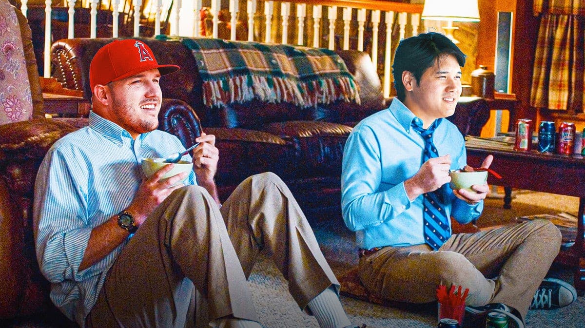 Shohei Ohtani (Dodgers) and Mike Trout (Angels) as Step Brothers characters