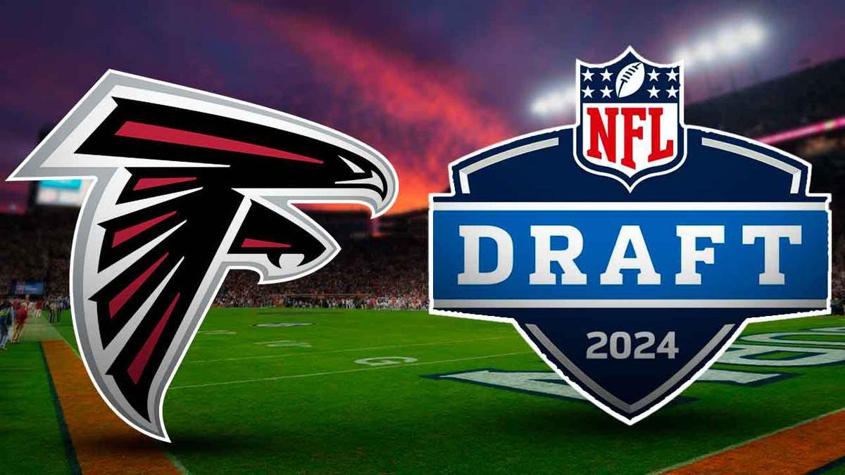 Falcons logo next to 2024 NFL Draft logo