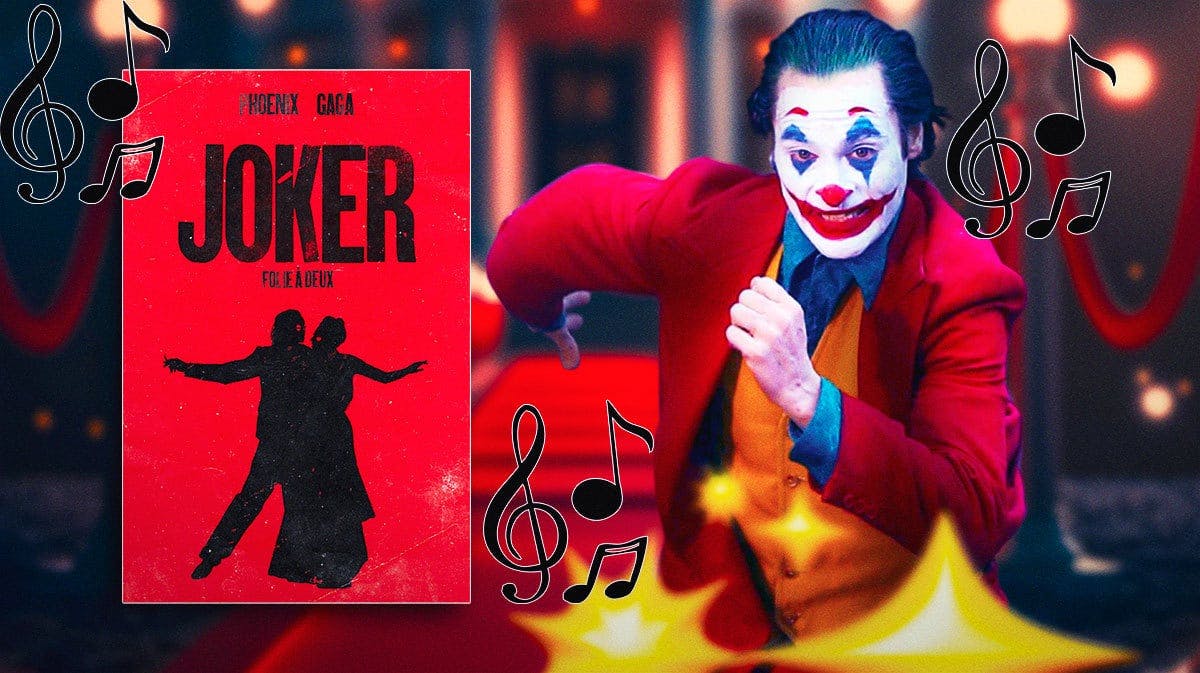 Joker: Folie à Deux movie with music notes.