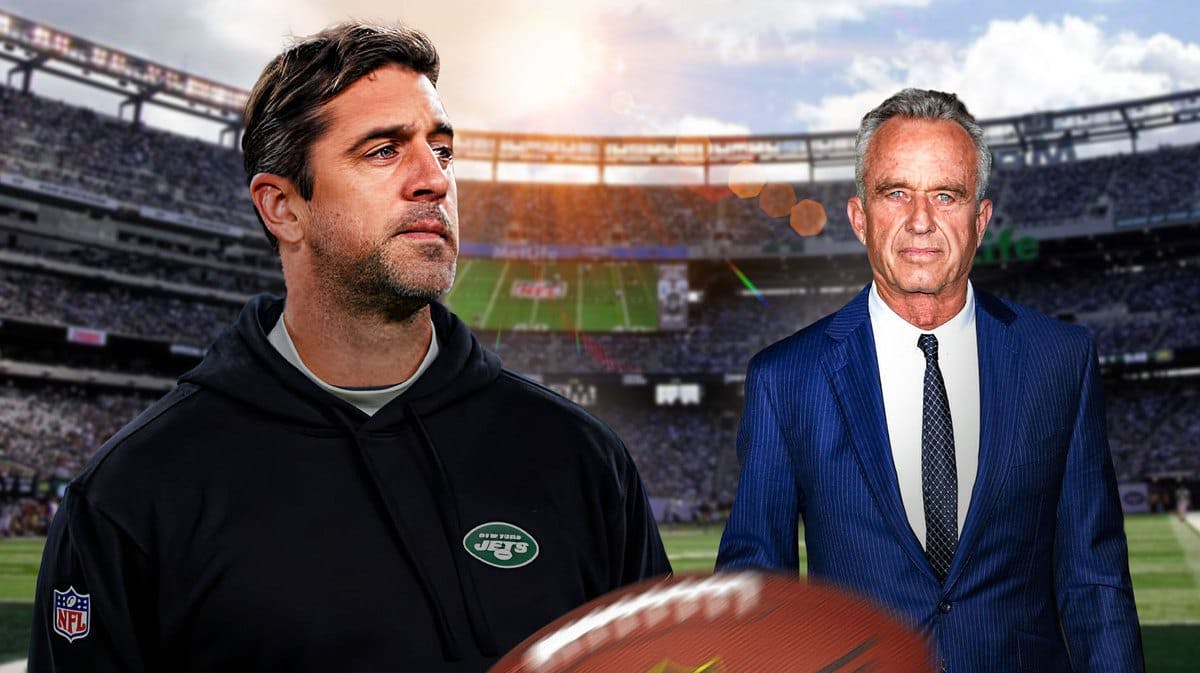 Aaron Rodgers and Robert F. Kennedy Jr.
