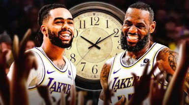 D'Angelo Russell, LeBron James, Los Angeles Lakers, Year 25, Clock