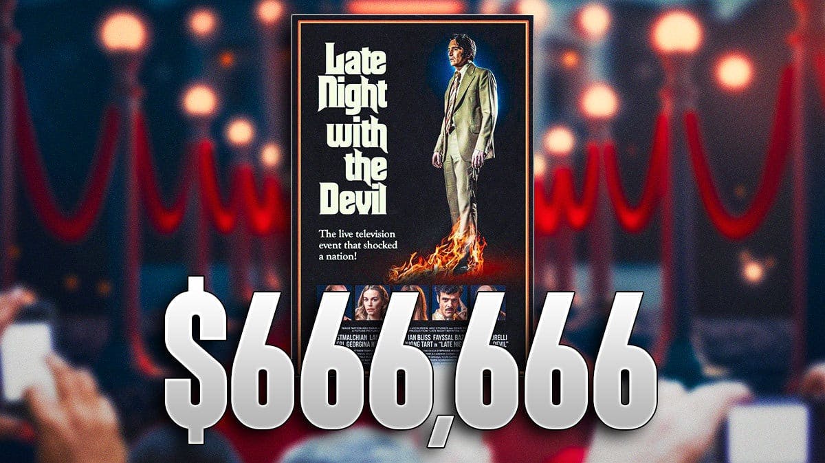 Movie poster for Late Night with the Devil and $666,666.