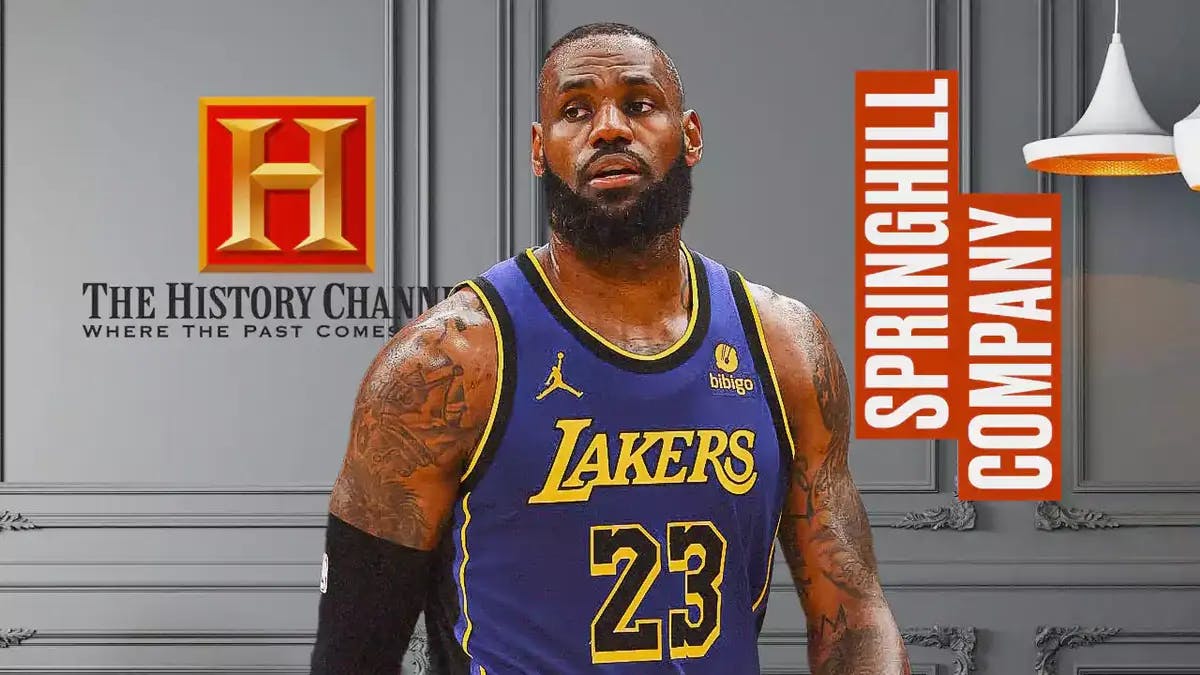 LeBron James, The History Channel logo, SpringHill Company logo