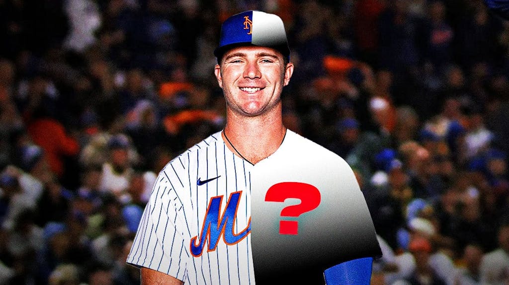 Mets' Pete Alonso in a half-mystery jersey