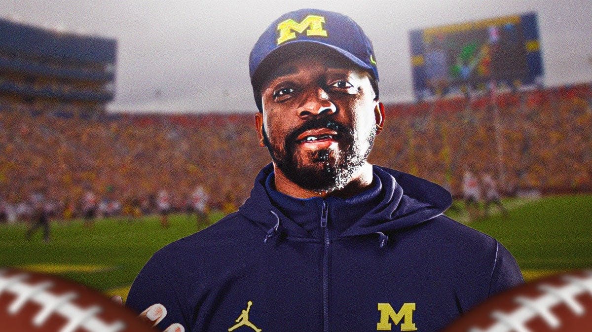 Michigan football, Wolverines, Greg Scruggs, Greg Scruggs Michigan, Greg Scruggs arrested, Gregg Scruggs in Michigan gear looking upset with Michigan football stadium in the background