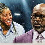 Shaq and Candace Parker had a playful yet serious exchange.
