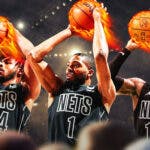 Nets' Cam Thomas, Mikal Bridges and Dennis Schroder