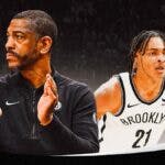 Nets Kevin Ollie and Noah Clowney