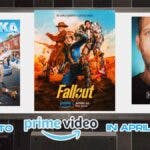 From left to right: Eureka, Fallout, House posters; New to Prime Video this April 2024