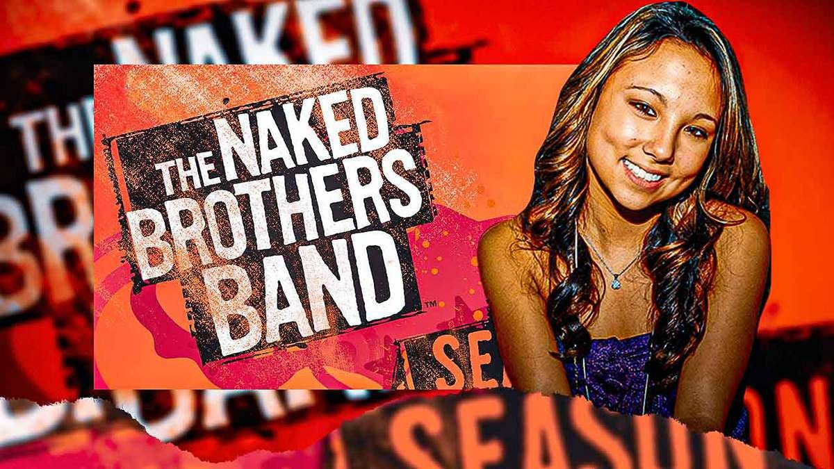 Actress Allie DiMeco and The Naked Brothers Band logo from Nickelodeon series and Quiet On Set.
