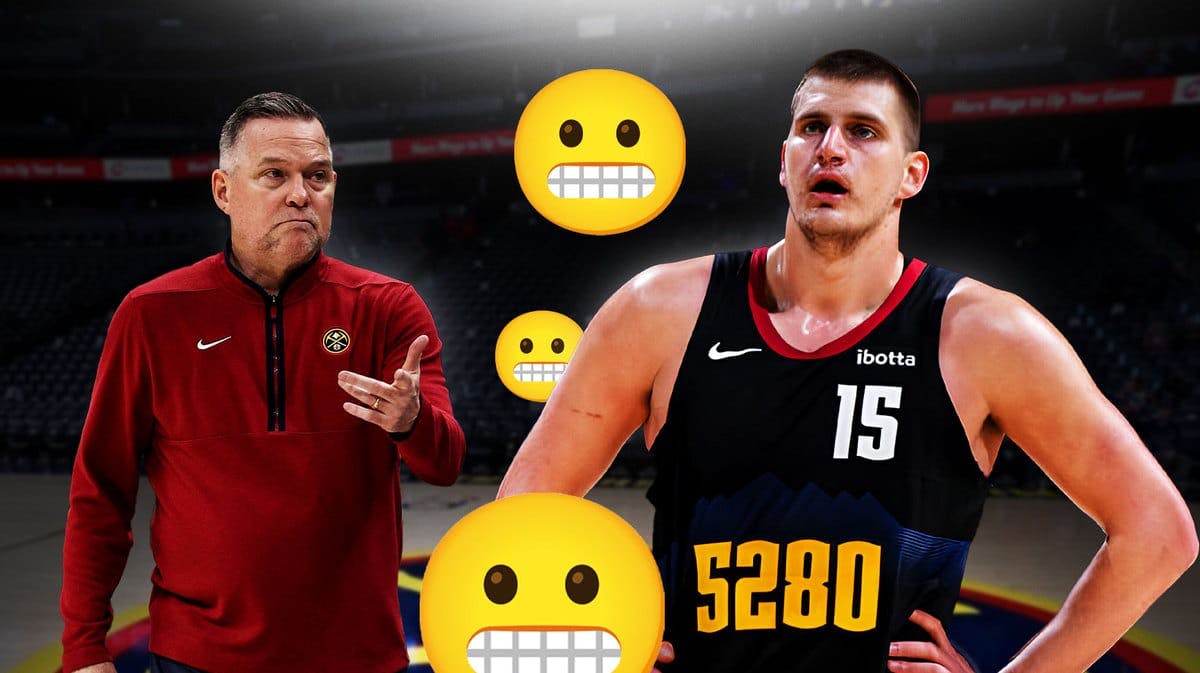Thumbnail: Michael Malone, Nikola Jokic, and this emoji between them