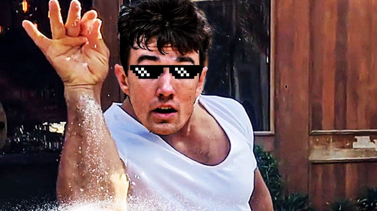 Cormac Ryan (North Carolina basketball) as the salt bae with deal with it shades