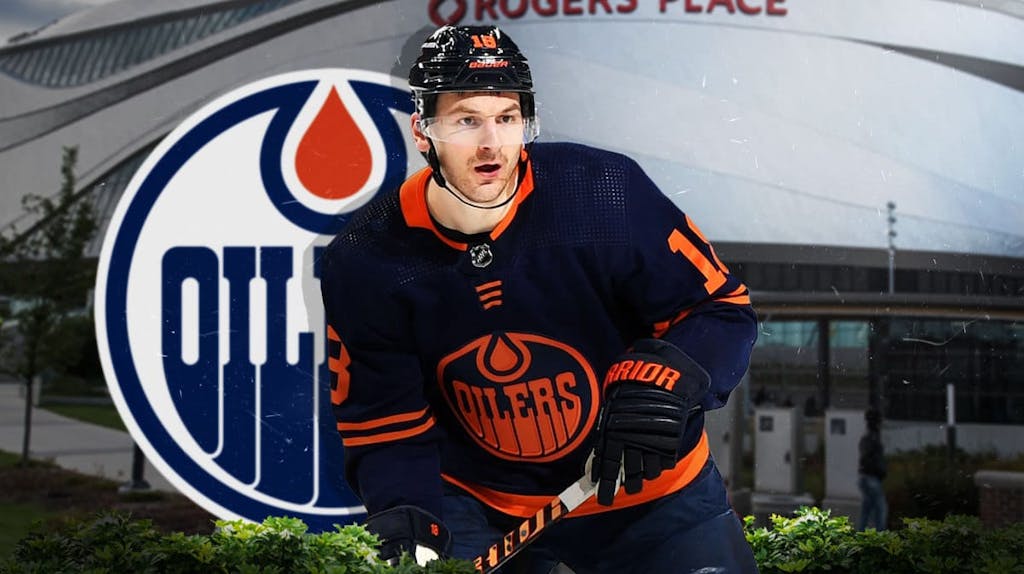 Zach Hyman scoring his 50th goal for the Oilers against the Senators.