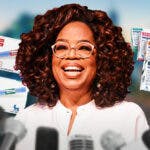 Oprah Winfrey and imagery for weight loss medications like Ozempic and Wegovy.