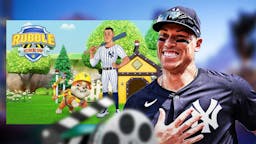 Aaron Judge and Rubble from Paw Patrol (with actual image from the show released)