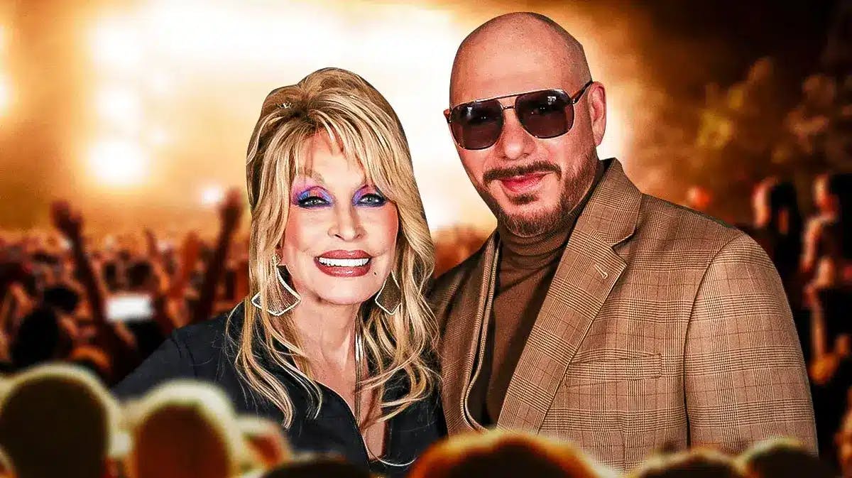 Dolly Parton with Pitbull.