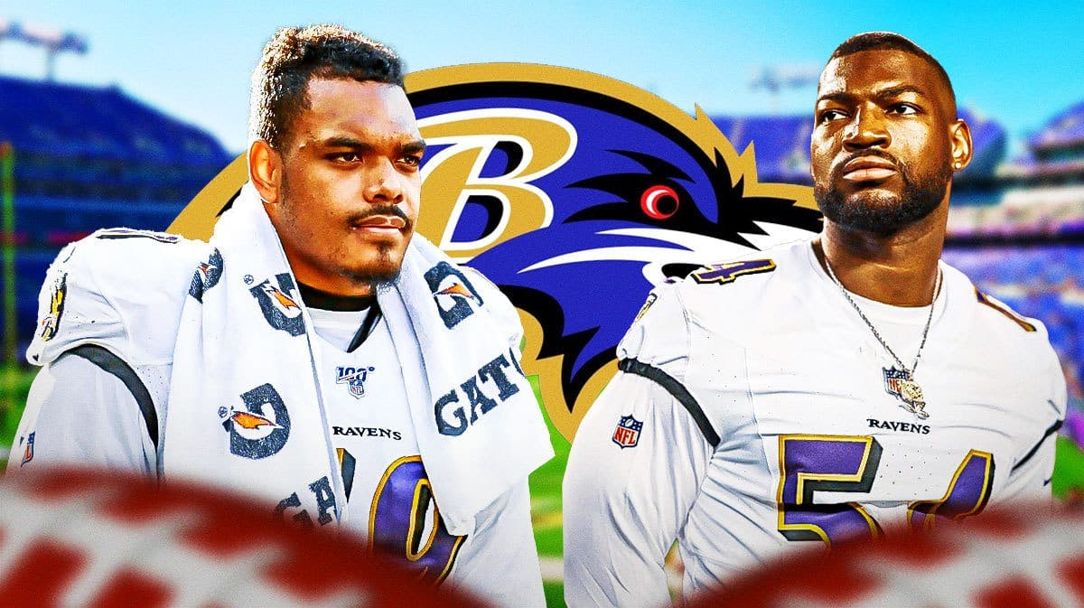 Ravens Tyus Bowser and Ronnie Stanley at M&T Bank Stadium