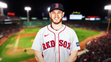 C.J. Cron in a Boston Red Sox uniform