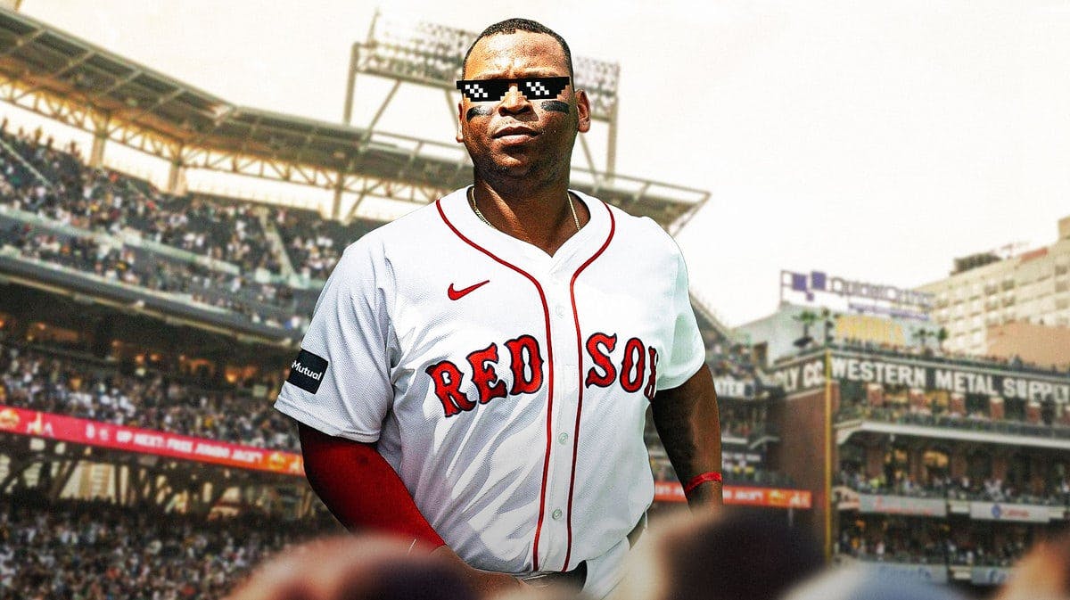 Rafael Devers (Red Sox) with deal with it shades