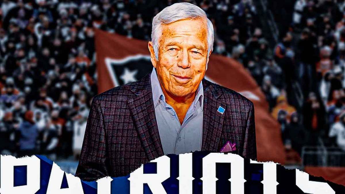 Patriots' Robert Kraft stands in front of NFL free agency, New England crowd