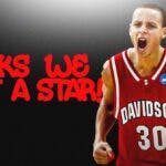 Golden State Warriors star Stephen Curry while at Davidson