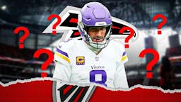Kirk Cousins, Falcons logo, question marks all around