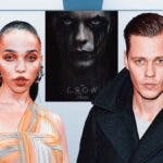 Bill Skarsgard and FKA Twig with The Crow reboot poster in between