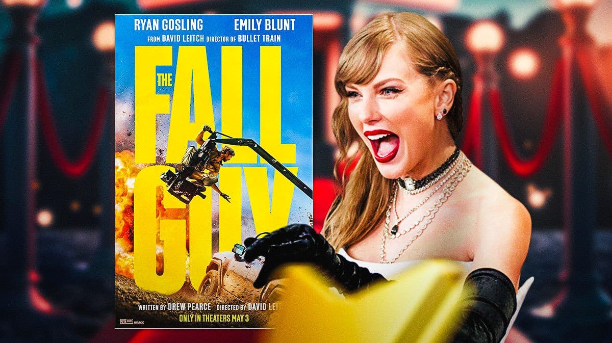 The Fall Guy poster with Taylor Swift.