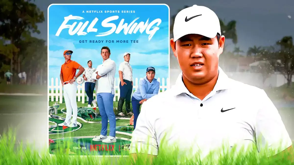 Full Swing poster and Tom Kim.