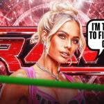 Maxxine Dupri with a text bubble reading “I'm trying to figure it out” with the RAW logo as the background.