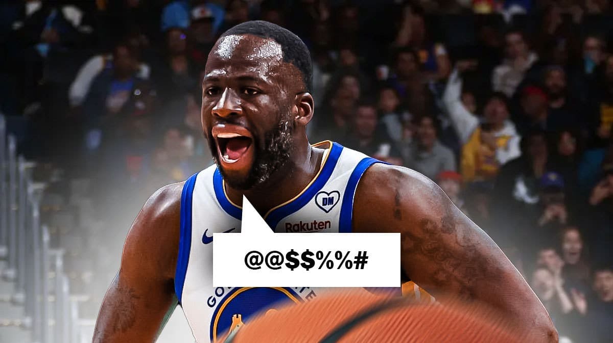 Photo: Draymond Green in Warriors jersey swearing a bunch of characters like: @@$$%%#