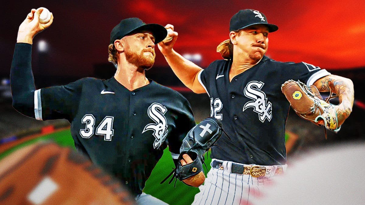 Photo: Michael Kopech throwing in White Sox jersey and Mike Clevinger too