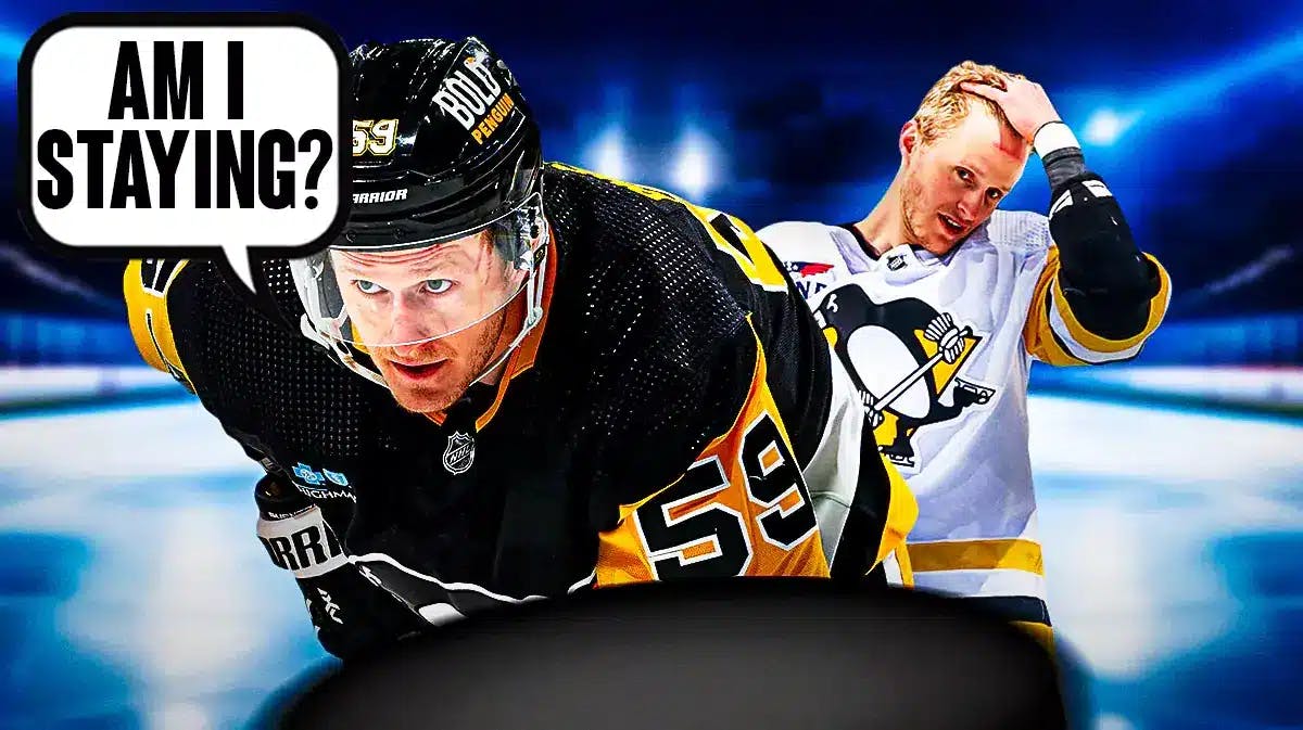 Jake Guentzel (Pittsburgh Penguins) saying "Am I staying?"