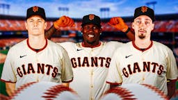 Jorge Soler, Matt Chapman, Blake Snell in Giants jerseys