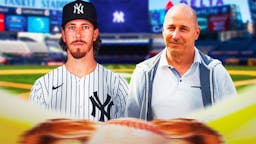 Michael Lorenzen in a Yankees uniform, Brian Cashman
