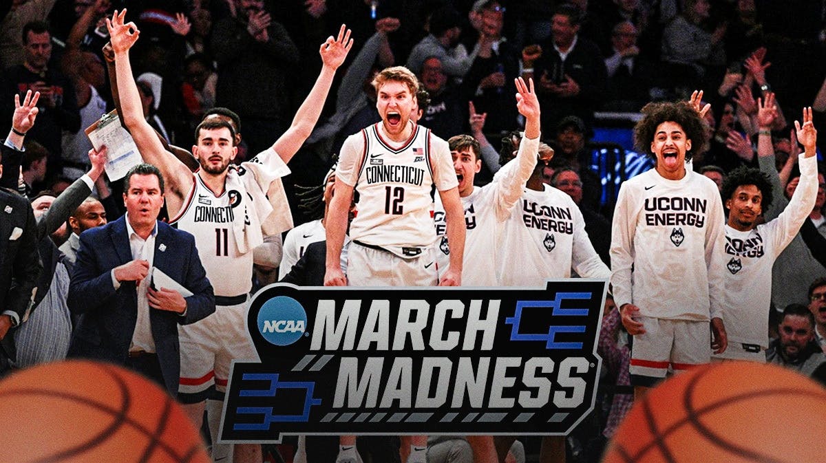 2024 March Madness NCAA Tournament Bracketology, featuring Big East champions the Connecticut Huskies