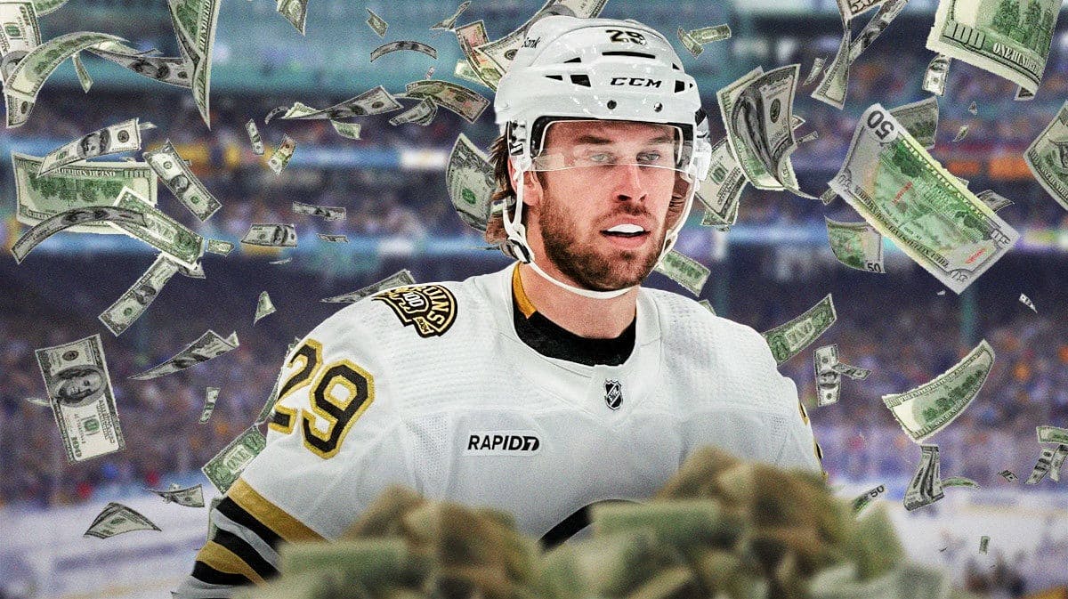 Parker Wotherspoon with a bunch of money falling around him