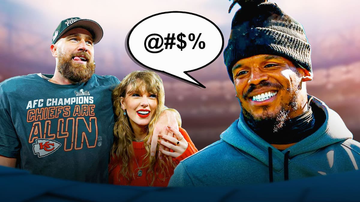 Travis Kelce, Taylor Swift, and Cam Newton