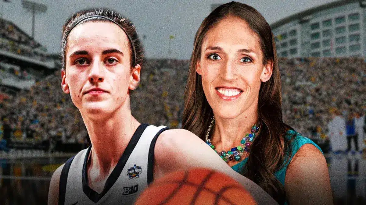 Iowa women’s basketball player Caitlin Clark, and former WNBA player Rebecca Lobo