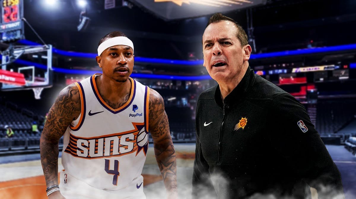 Phoenix Suns guard Isaiah Thomas, coach Frank Vogel