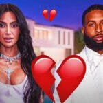 Kim Kardashian and Odell Beckham Jr. with broken hearts emojis