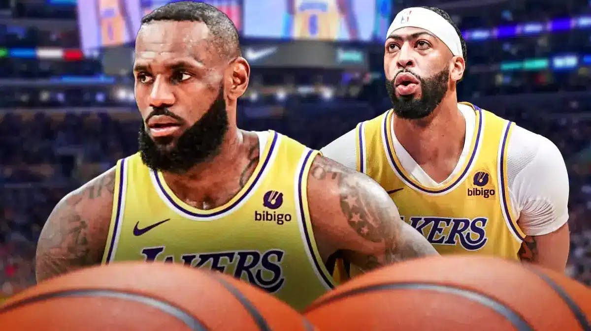 Lakers' LeBron James, Anthony Davis in Crypto.com Arena