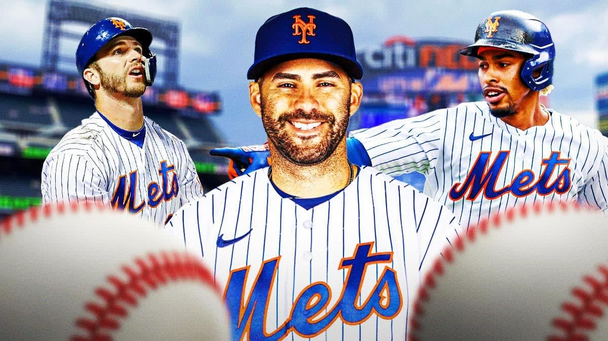 Mets JD Martinez, Pete Alonso and Francisco Lindor at Citi Field