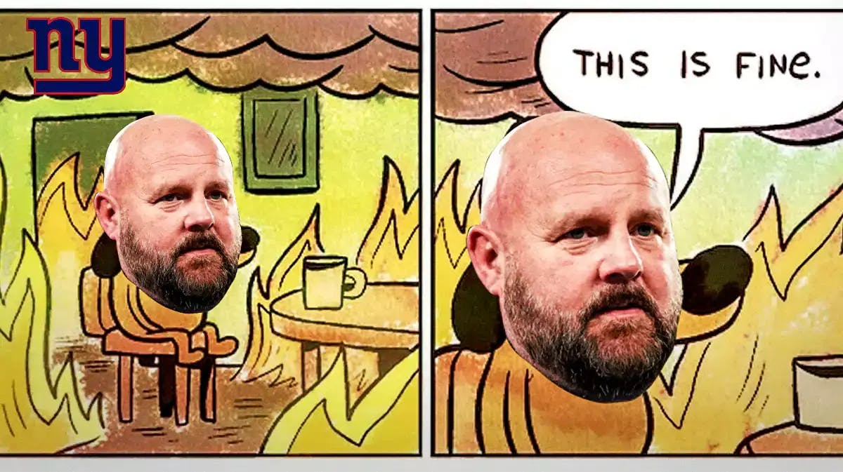Giants' Brian Daboll on the "This is fine" meme