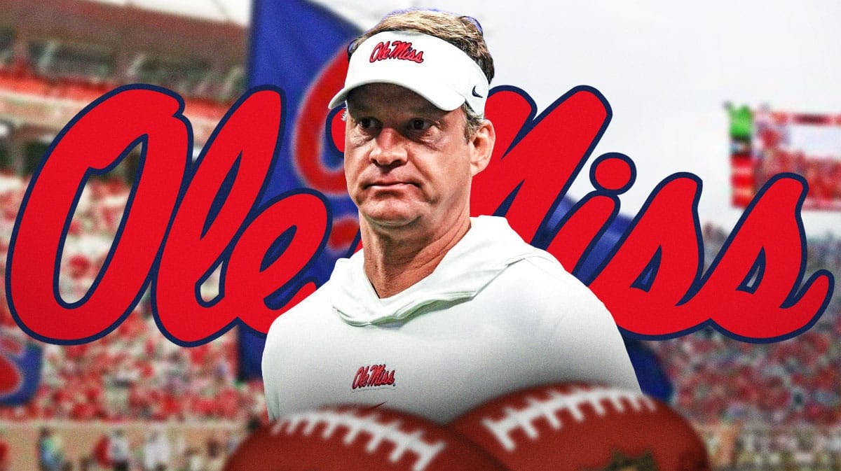 Ole Miss football, Rebels, Lane Kiffin, Lane Kiffin Ole Miss, Lane Kiffin NIL, Lane Kiffin looking upset with Ole Miss football stadium in the background