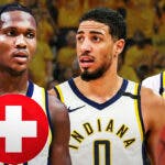 Pacers' Bennedict Mathurin, Tyrese Haliburton, and Myles Turner